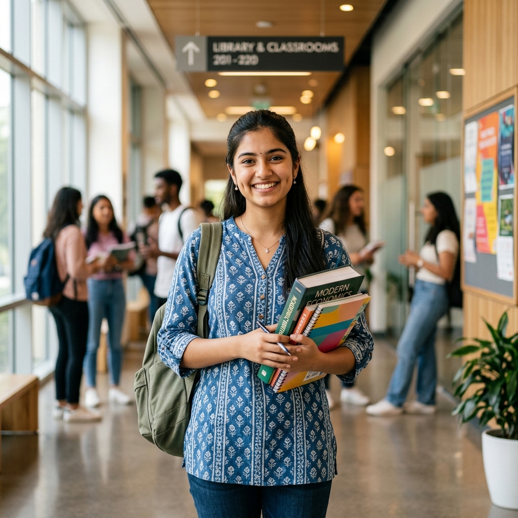 Student studying at First Step Trust
